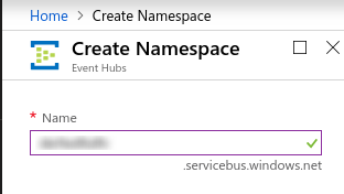 Event hub namespace