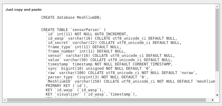 Figure : SQL script