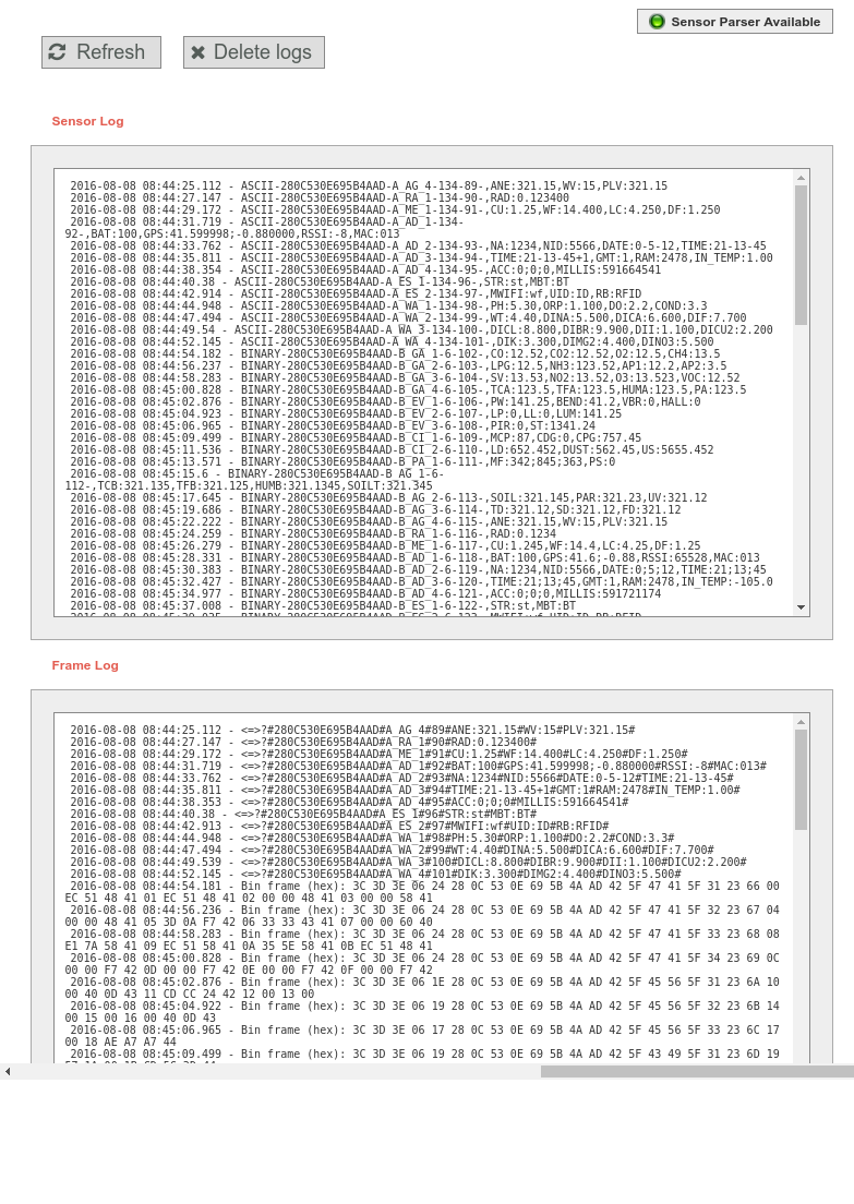 Figure : Logs visualizing plugin