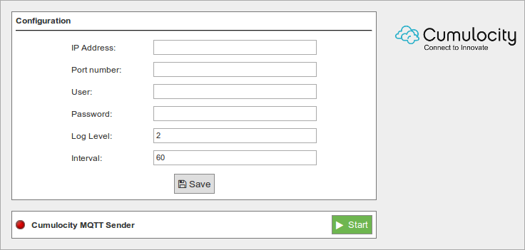 Figure : Configuring Cumulocity in Meshlium