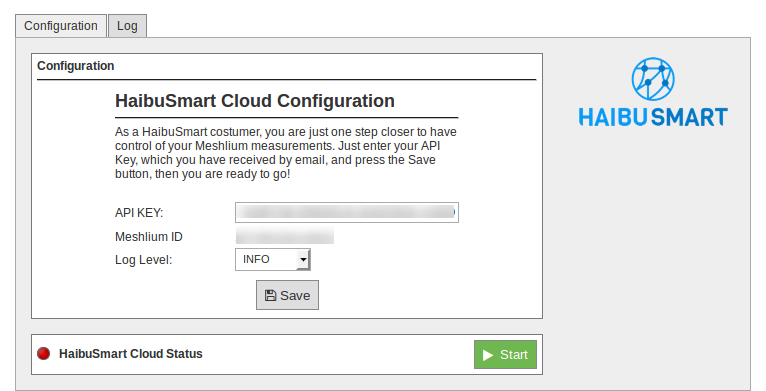 Figure : HaibuSmart Cloud configuration