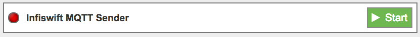 Figure : swiftLab IoT sender is stopped