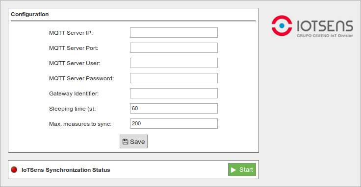 Figure : Configuring IoTSens in Meshlium