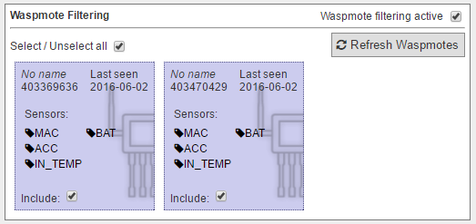 Figure : Waspmotes list