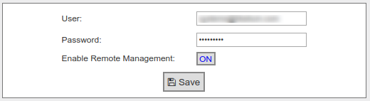 Figure : Configuration panel