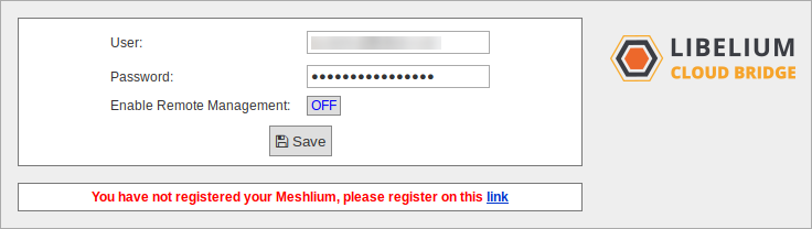 Figure : &#x201C;Meshlium not registered&#x201D; error message