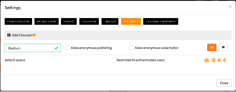 Figure : Configure your channel