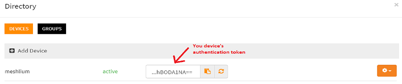 Figure : Every new device gets an authentication token to authenticate against scriptr.io