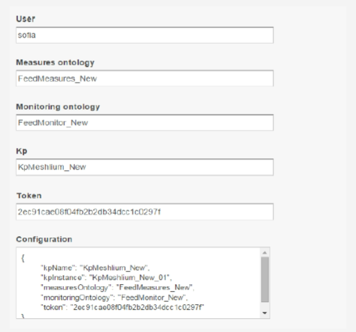 Figure : Sofia2 JSON configuration