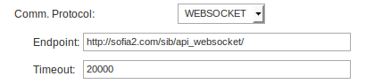 Figure : Sofia2 Websocket protocol