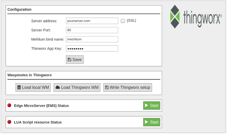 Figure : ThingWorx configuration