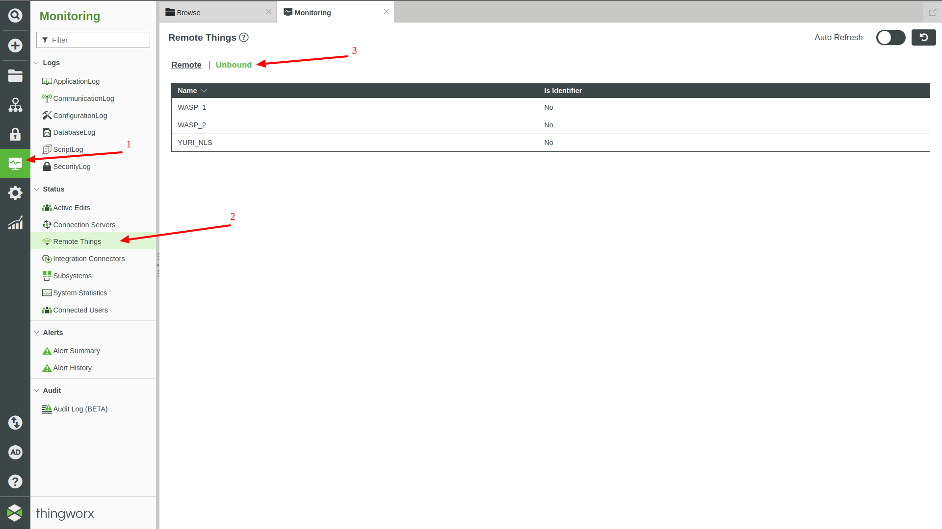 Figure : ThingWorx Remote Things, unbound Waspmote and Plug &amp; Sense! units