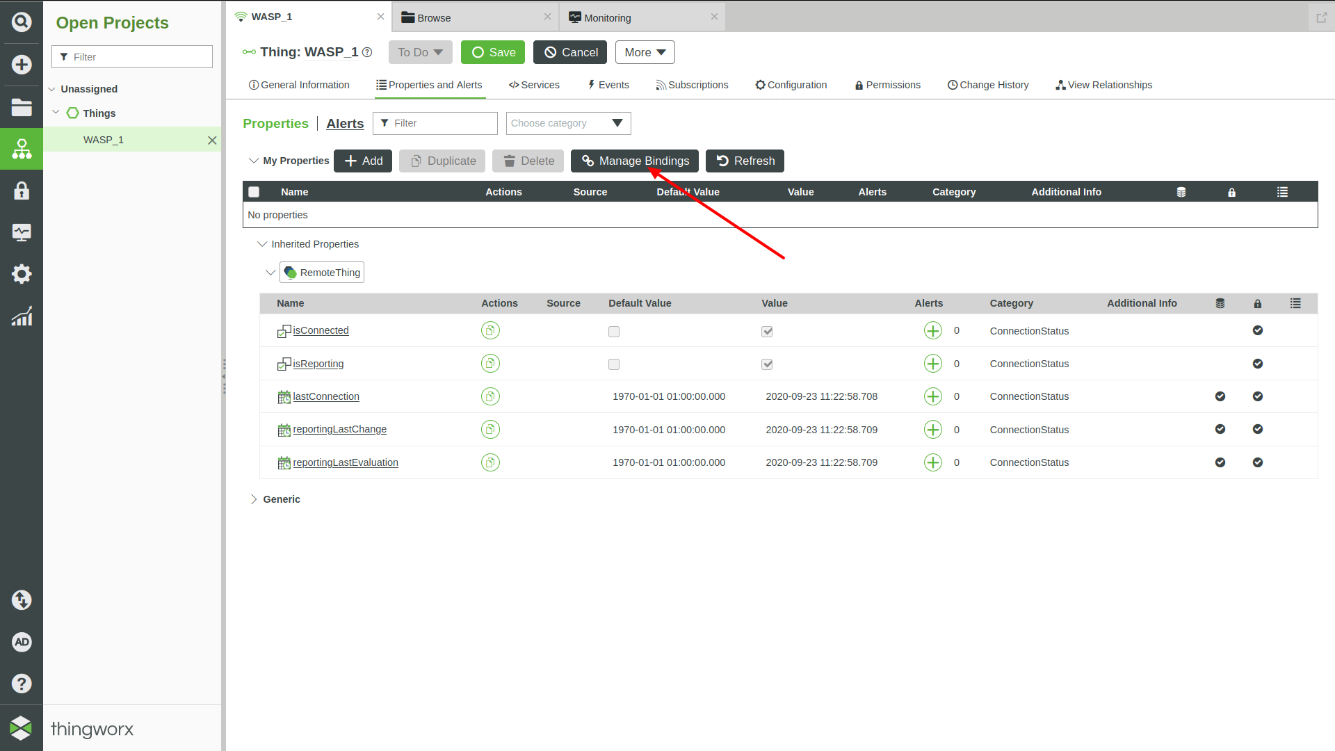 Figure : ThingWorx Thing, New