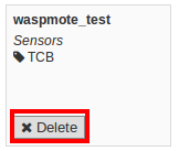 Figure : Delete a Waspmote from the list