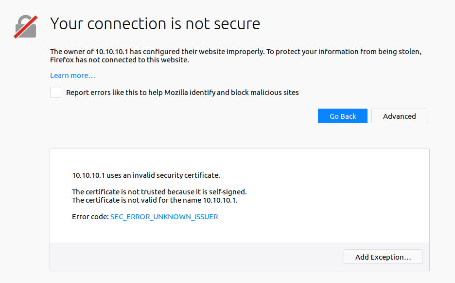 Figure : Manager System&#x2019;s certificate screenshot on Firefox