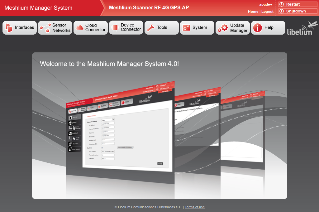 Figure : Manager System landing page