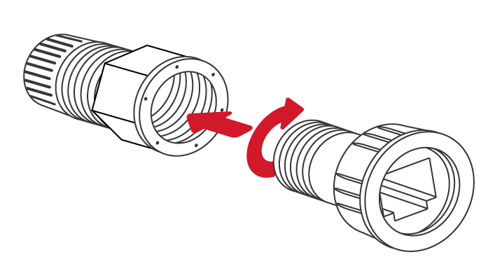 Figure : Screw both parts