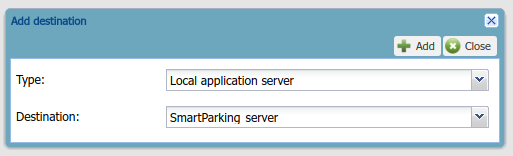 Add the created Application server as "destination" for the routing profile