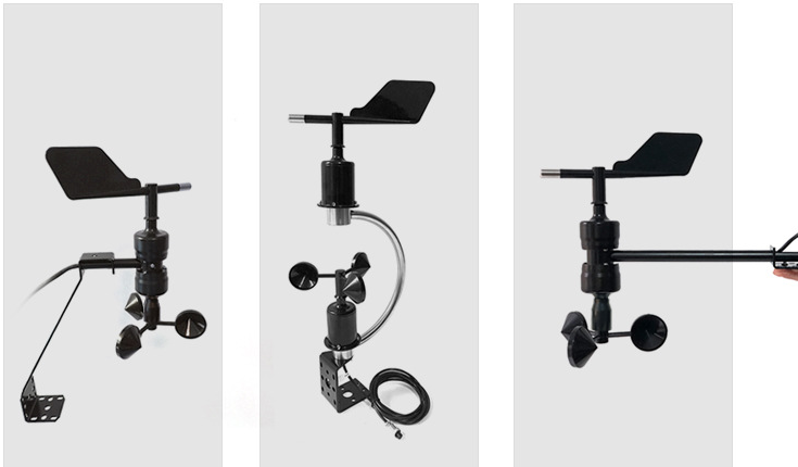 Wind anemometer and direction sensor