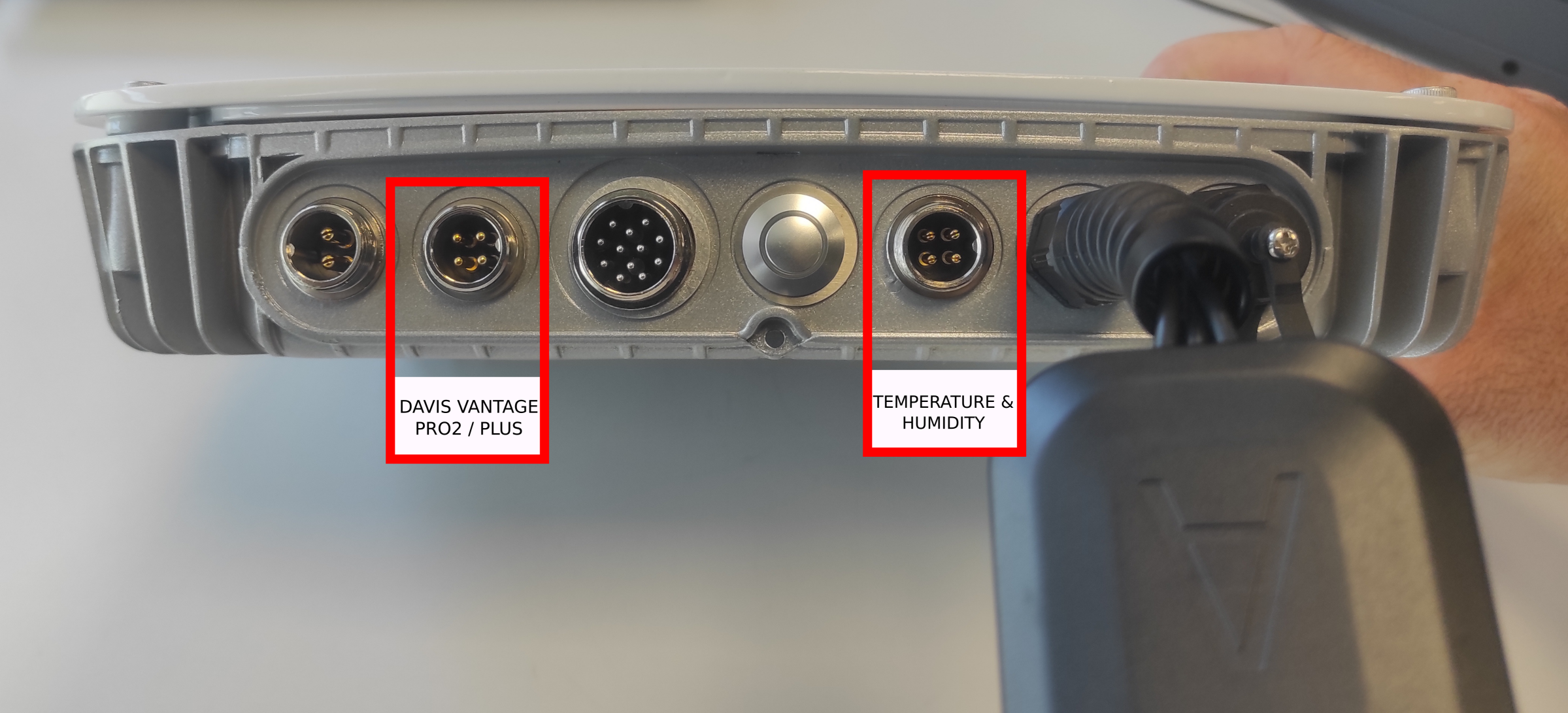 Combos 2b 3b: Davis sensor and Temperature and Humidity sensor