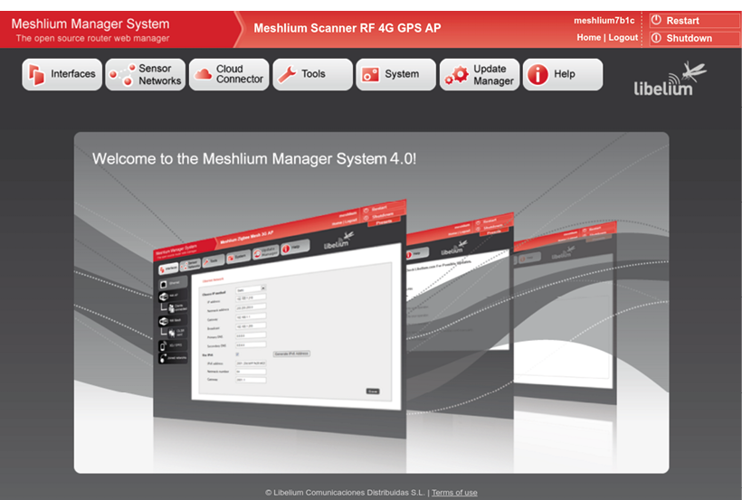 Figure: Meshlium Manager System